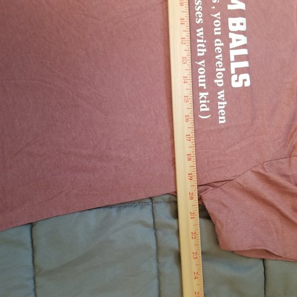 Bella + Canvas Graphic Tee Women's Large Mauve "Mom Balls" - Picture 3 of 6